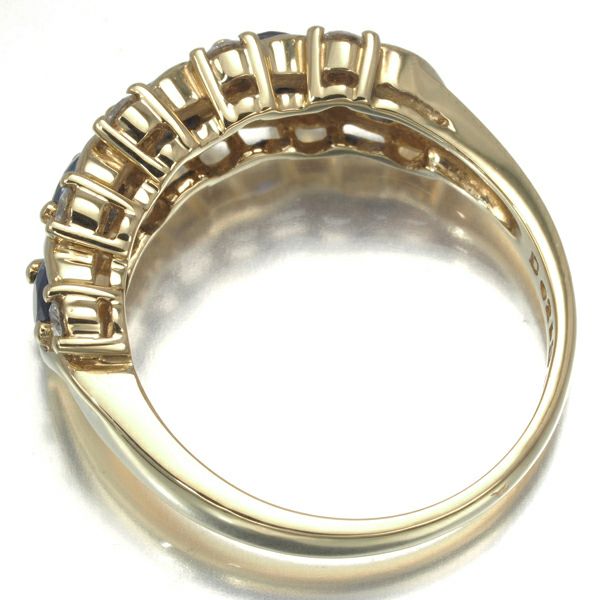 ミキモト リング サファイア 0.98ct ダイヤ 0.25ct  12.5号 K18YG 