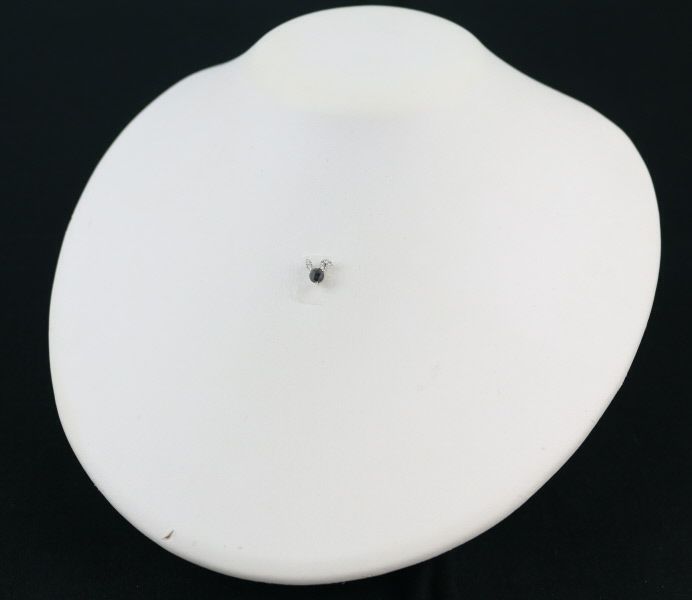 ブラック&クリア ダイヤ 0.50ct/0.07ct ウサギ アニマル ペンダントトップ K18WG 