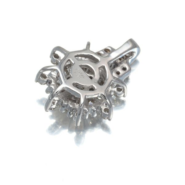ダイヤ 0.29ct 2種カット  ペンダントトップ K18WG 