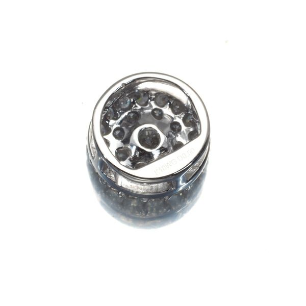 ダイヤ 0.50ct パヴェ サークル ラウンド ペンダントトップ K18WG 