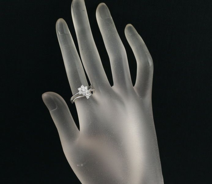 ダイヤ 0.51ct フラワー  リング Pt900 