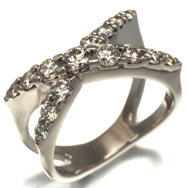 カシケイ リング ダイヤ 1.00ct ネイキッド 11.5号 K18BG 