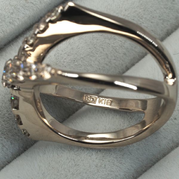 カシケイ リング ダイヤ 1.00ct ネイキッド 11.5号 K18BG 