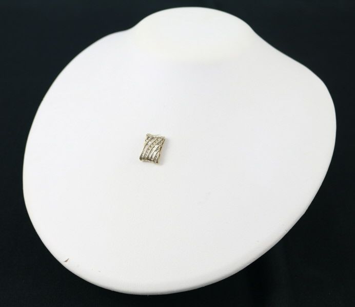 GSTV ペンダントトップ ブラウンダイヤ 0.70ct テーパー 2種カット K18BG 
