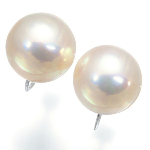 タサキ イヤリング マベパール 真珠 13.0mm/13.4mm K14WG 