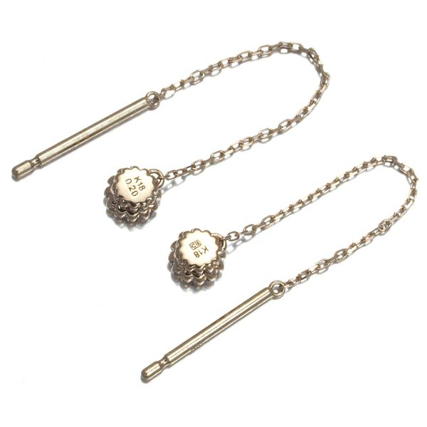 カシケイ アメリカンピアス ダイヤ 0.20ct ミル K18BG 