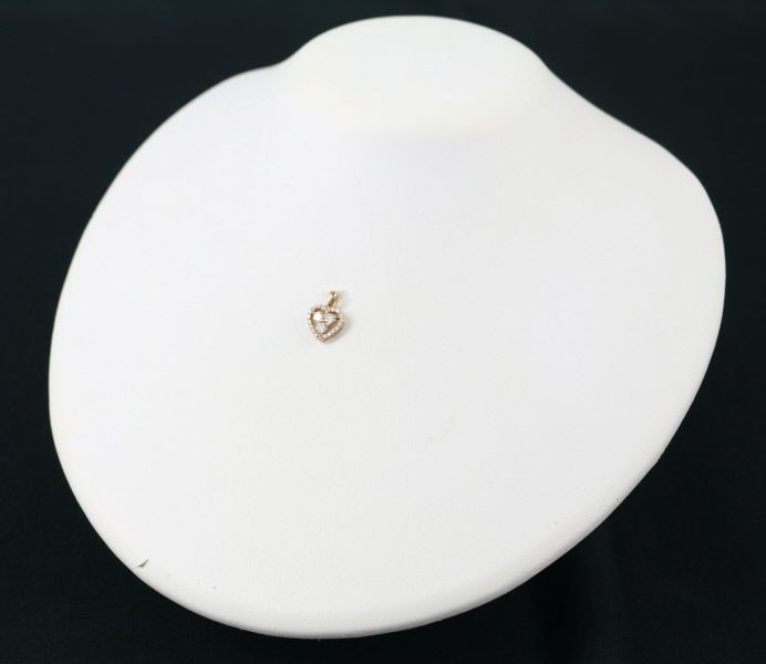 ダイヤ 0.40ct ハート  ペンダントトップ K18PG 