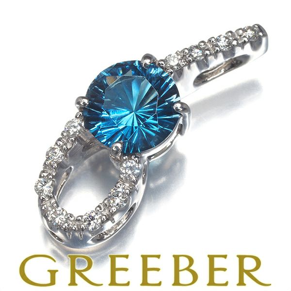 トパーズ 1.80ct ダイヤ 0.19ct   ペンダントトップ Pt900 