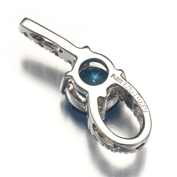 トパーズ 1.80ct ダイヤ 0.19ct   ペンダントトップ Pt900 