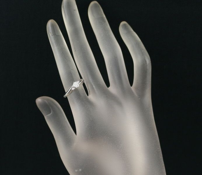 アイプリモ リング ダイヤ 0.276ct F IF 3EX/0.02ct  9号 Pt900 鑑/ソ