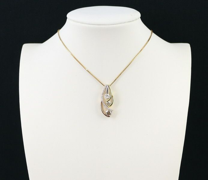 ブラウン&クリア&イエロー ダイヤ 1.00ct スリーカラー 7WAY ネックレス K18YG/WG/PG