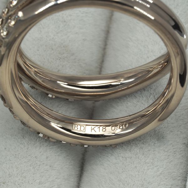カシケイ リング ダイヤ 0.60ct マーシネス 12号 K18BG 