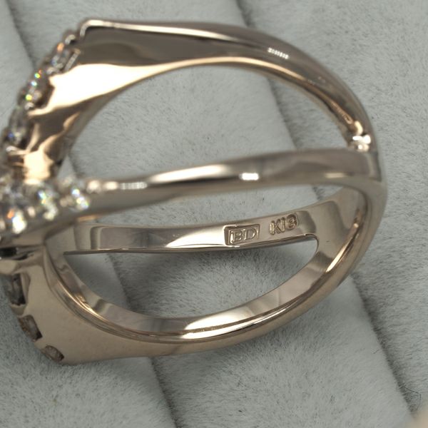 カシケイ リング ダイヤ 1.00ct ネイキッド 12号 K18BG 