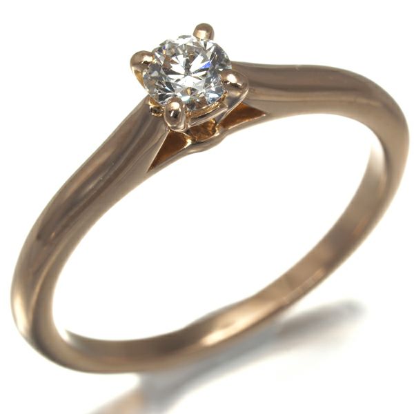 カルティエ リング ダイヤ 0.18ct E VVS2 EX 1895 ソリテール 50号 K18PG 鑑定書