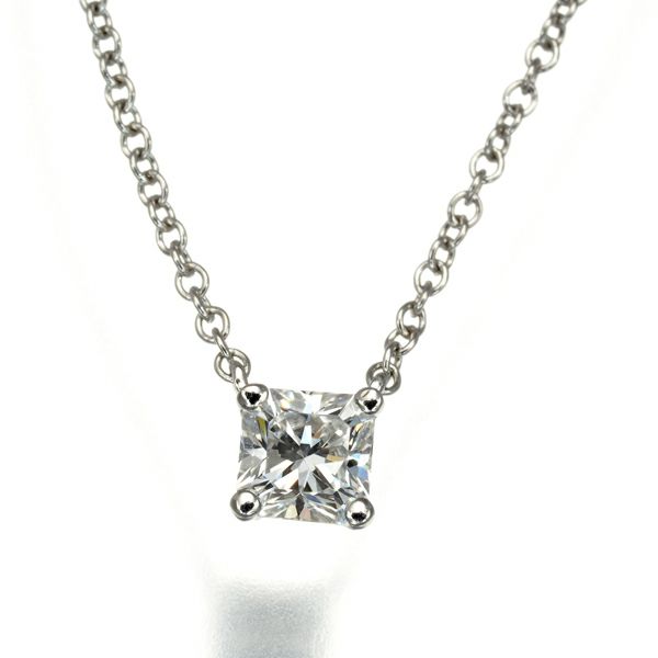 ティファニー ネックレス ダイヤ 0.33ct E VVS1 EX ルシダ ソリティア  Pt950 鑑定書