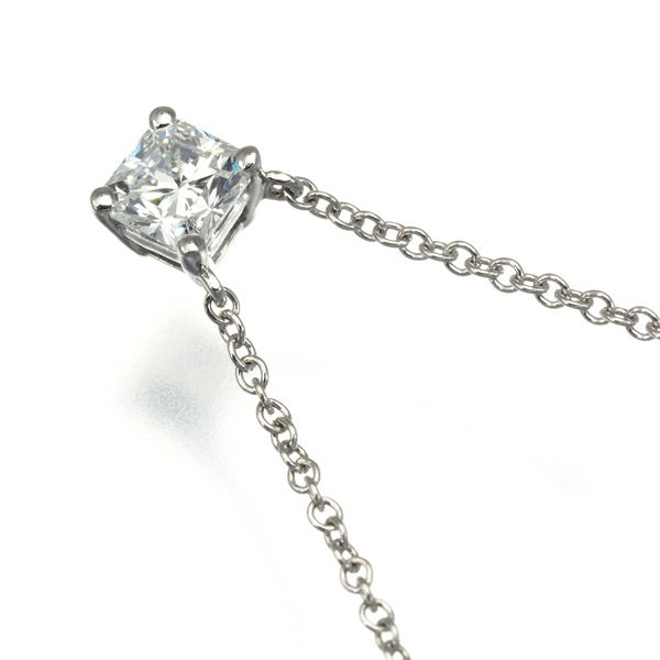 ティファニー ネックレス ダイヤ 0.33ct E VVS1 EX ルシダ ソリティア  Pt950 鑑定書