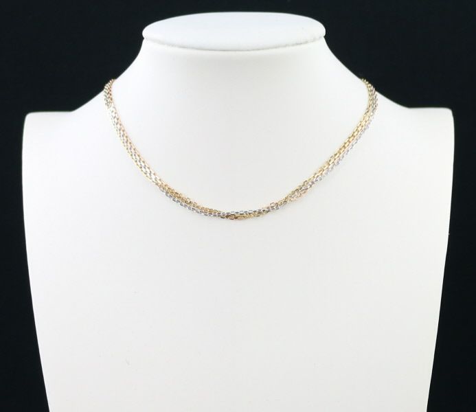 カルティエ チェーンネックレス  トリニティ スリーカラー 45cm K18YG/WG/PG 