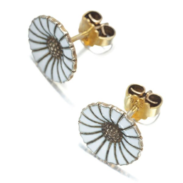 ジョージジェンセン ピアス  デイジーフラワー シルバー 925/エナメル 