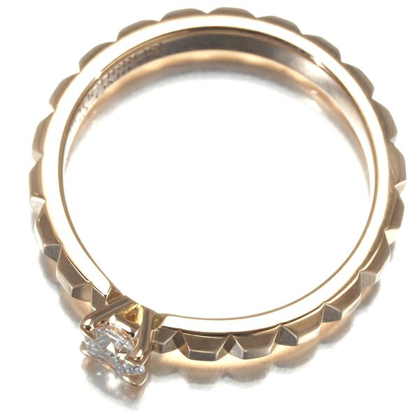 ブシュロン リング ダイヤ 0.20ct IF キャトルクルドパリ ポワントディアマン ソリテール 49号 K18