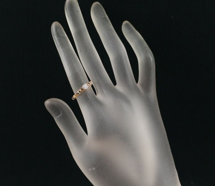ブシュロン リング ダイヤ 0.20ct IF キャトルクルドパリ ポワントディアマン ソリテール 49号 K18