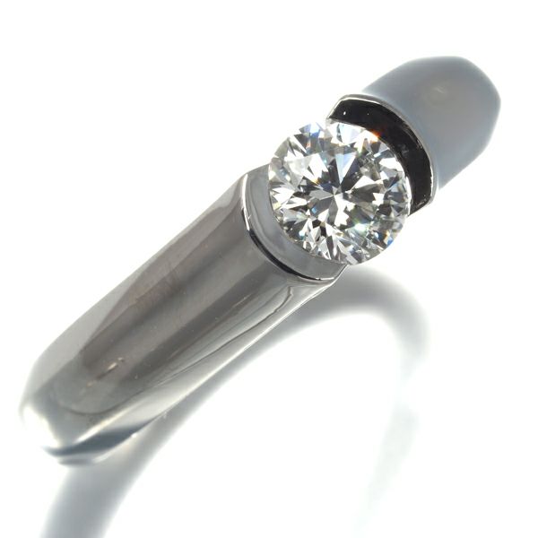 カルティエ リング ダイヤ 0.51ct G VS2  ソリテール 52号 Pt950 保証書/鑑定書