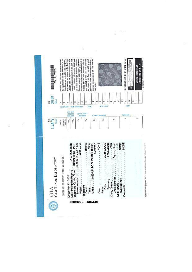カルティエ リング ダイヤ 0.51ct G VS2  ソリテール 52号 Pt950 保証書/鑑定書