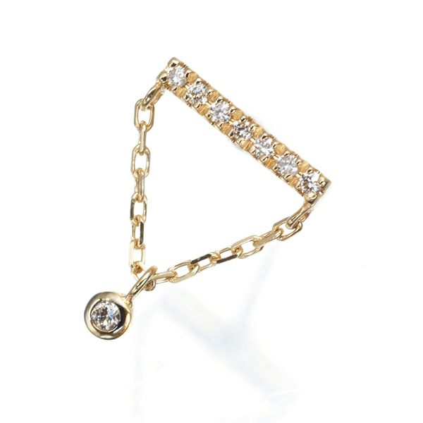 ヒロタカ ピアス ダイヤ 0.05ct 片耳 K10YG 