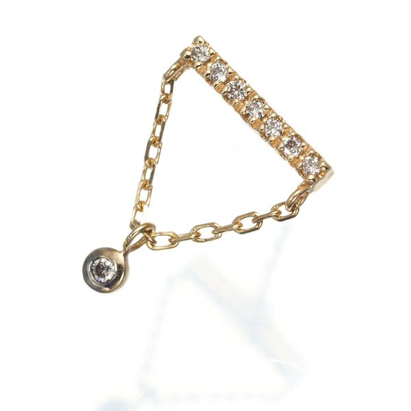 ヒロタカ ピアス ダイヤ 0.05ct 片耳 K10YG 