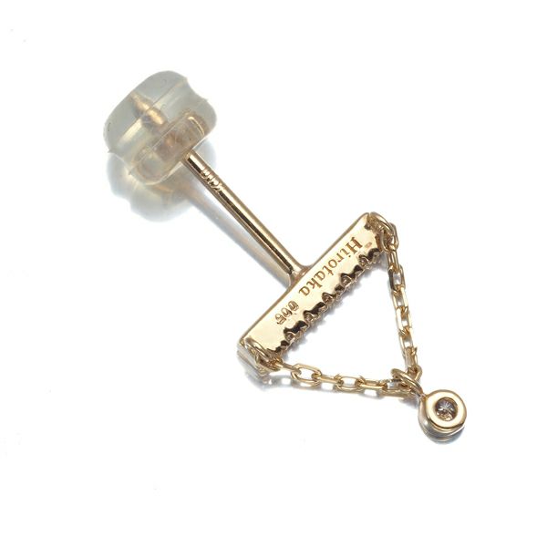ヒロタカ ピアス ダイヤ 0.05ct 片耳 K10YG 