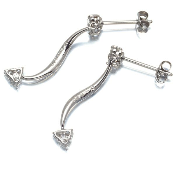 星の砂 ピアス ダイヤ 0.18ct/0.18ct 揺れる Pt900 