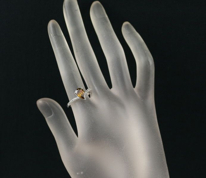 スフェーン 1.20ct ダイヤ 0.10ct   リング K18WG 