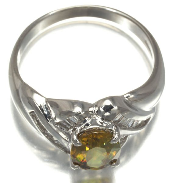 スフェーン 1.50ct ダイヤ 0.26ct  リング Pt900 