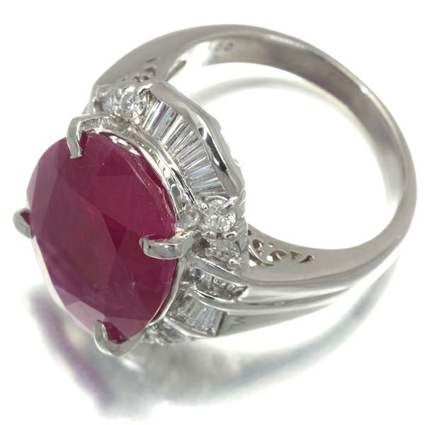 ルビー 11.50ct ダイヤ 1.03ct   リング Pt900 