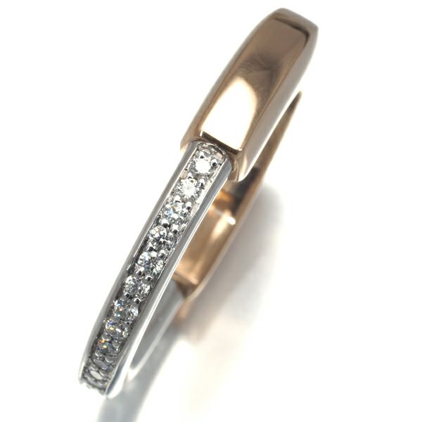 ティファニー リング ダイヤ 0.23ct ロック 15号 K18PG/WG 