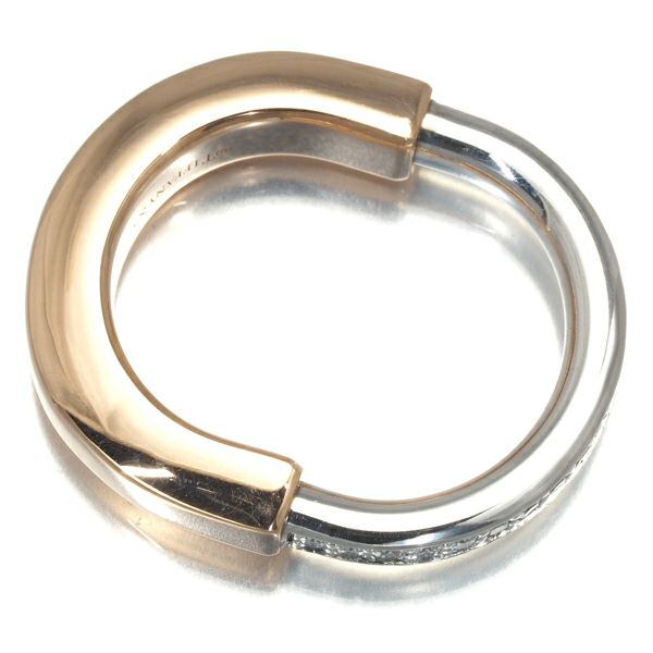 ティファニー リング ダイヤ 0.23ct ロック 15号 K18PG/WG 