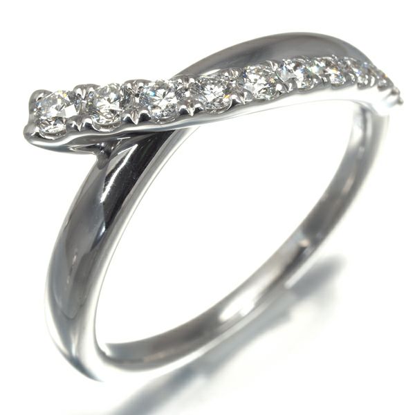 ミキモト リング ダイヤ 0.28ct  17号 K18WG 