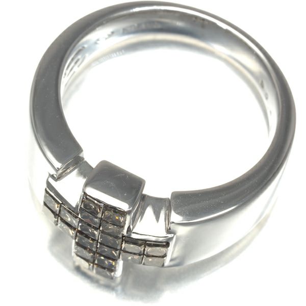 レ・エッセンシャル リング ブラウンダイヤ 0.65ct ミステリーセッティング クロス 11.5号 K18WG 