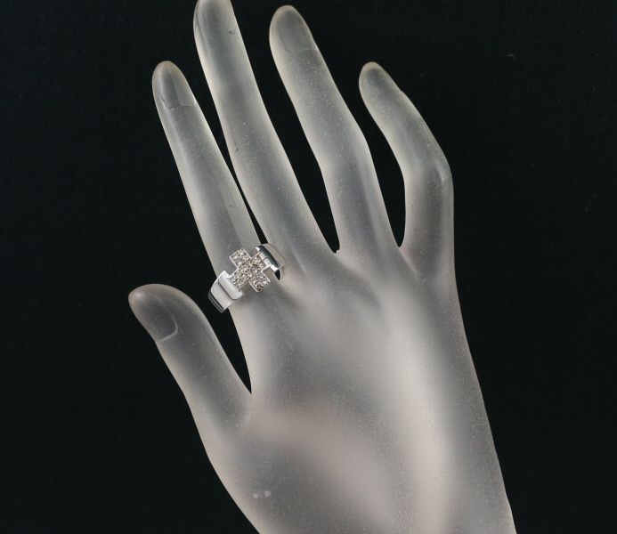 レ・エッセンシャル リング ブラウンダイヤ 0.65ct ミステリーセッティング クロス 11.5号 K18WG 