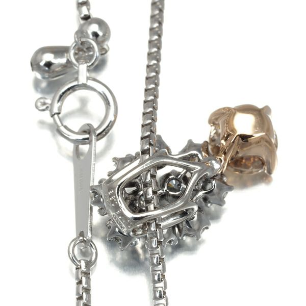 カシケイ ネックレス ダイヤ 0.718ct/0.38ct   K18PG/WG/Pt900 