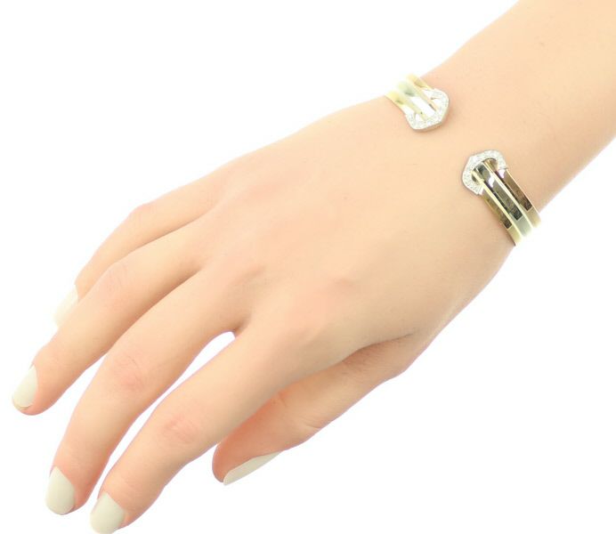 カルティエ ブレスレット ダイヤ 2C ドゥーブルC C2 トリニティ バングル K18YG/WG/PG 