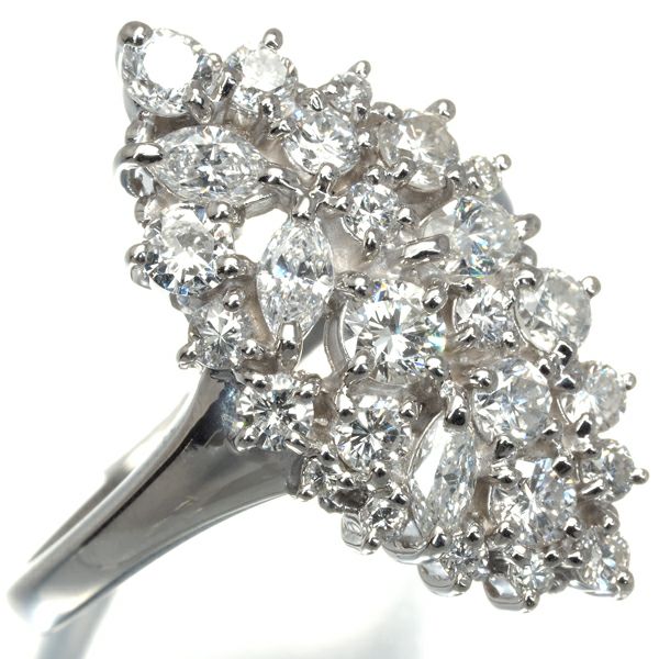 タサキ リング ダイヤ 1.72ct 2種カット 18号 Pt900 