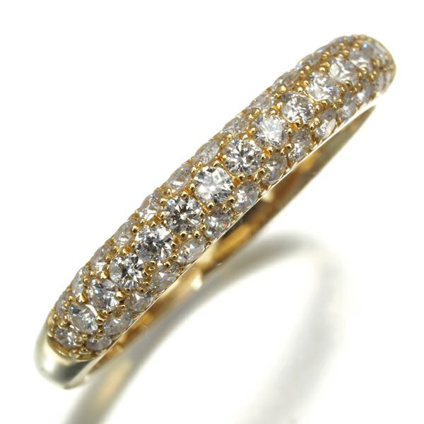 ダイヤ 0.50ct パヴェ  リング K18YG 