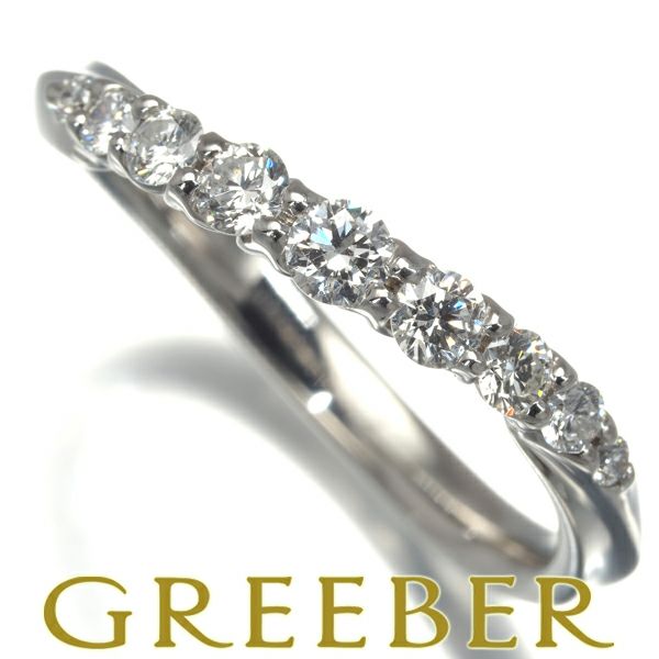 ダイヤ 0.342ct ウェーブ リング Pt900 