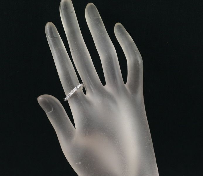 ダイヤ 0.342ct ウェーブ リング Pt900 