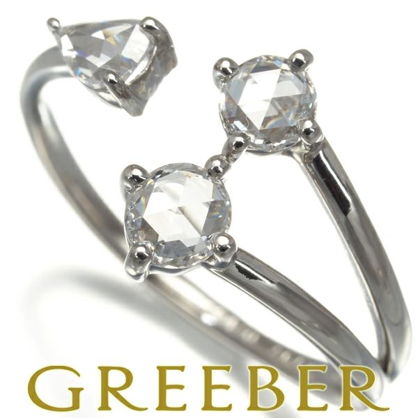 ローズカットダイヤ 0.197ct/0.351ct   リング Pt900 