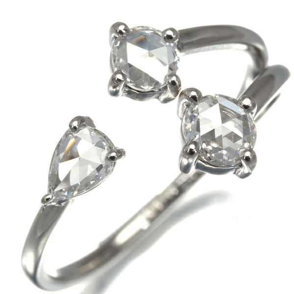 ローズカットダイヤ 0.197ct/0.351ct   リング Pt900 