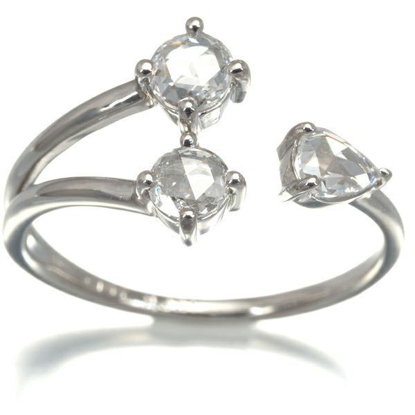ローズカットダイヤ 0.197ct/0.351ct   リング Pt900 