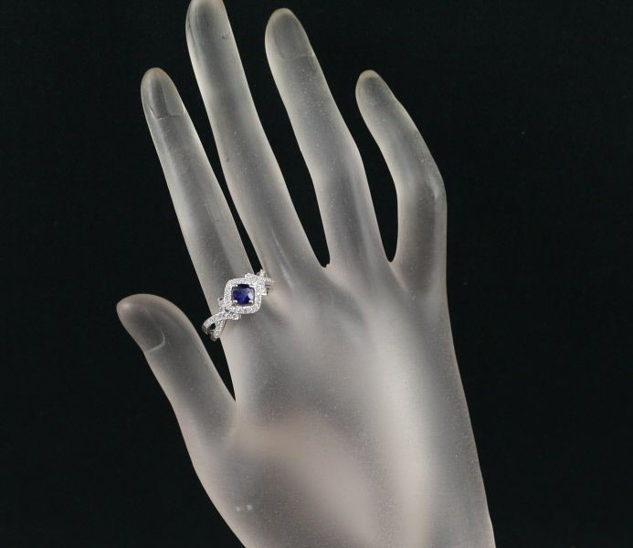 サファイア 0.51ct ダイヤ 0.35ct   リング Pt950 