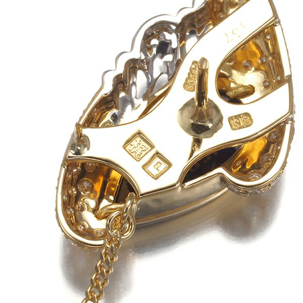 梶光夫 ネクタイピン ダイヤ 0.67ct エマイユ C.CHERON K18YG//Pt900/合金 