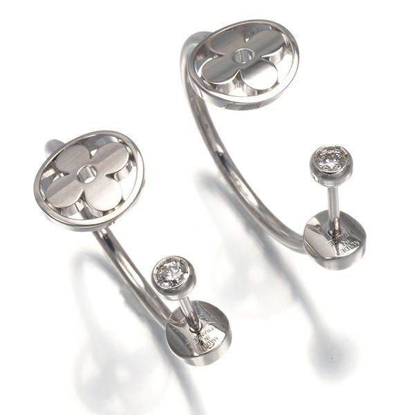 ルイヴィトン ピアス  クレオールモノグラムイディール  K18WG 